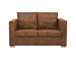 vidaXL 2-Sitzer Sofa 137 x 73 x 82 cm Künstliches Wildleder* Sofas