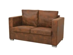 vidaXL 2-Sitzer Sofa 137 x 73 x 82 cm Künstliches Wildleder* Sofas
