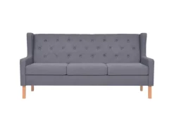 vidaXL 3-Sitzer Sofa Stoff Grau* Sofas