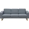 vidaXL 3-Sitzer Sofa Stoff Hellgrau