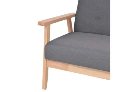 vidaXL 2-Sitzer Sofa Stoff Dunkelgrau Modell 3* Sofas