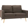 vidaXL 2-Sitzer-Sofa Braun Stoff* Sofas