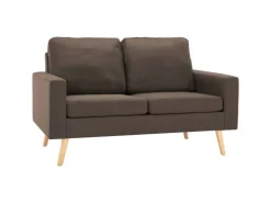 vidaXL 2-Sitzer-Sofa Braun Stoff* Sofas