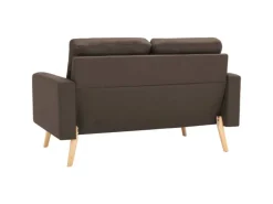 vidaXL 2-Sitzer-Sofa Braun Stoff* Sofas