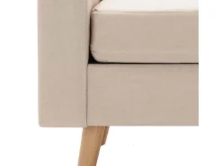 vidaXL 2-Sitzer-Sofa Creme Stoff