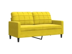 vidaXL 2-Sitzer-Sofa Gelb 140 cm Samt 2153265* Sofas