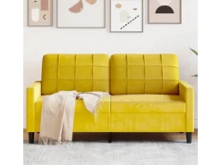 vidaXL 2-Sitzer-Sofa Gelb 140 cm Samt 2153265* Sofas