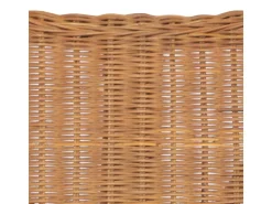 vidaXL 2-Sitzer-Sofa Hellbraun Natur Rattan und Leinen* Sofas