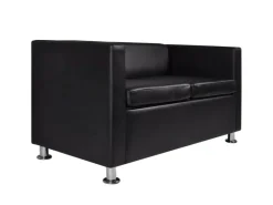 vidaXL 2-Sitzer-Sofa Kunstleder Schwarz Modell 1* Sofas
