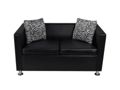 vidaXL 2-Sitzer-Sofa Kunstleder Schwarz Modell 1* Sofas