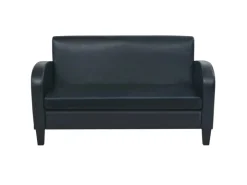 vidaXL 2-Sitzer-Sofa Kunstleder Schwarz