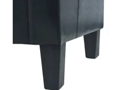 vidaXL 2-Sitzer-Sofa Kunstleder Schwarz