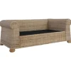 vidaXL 2-Sitzer-Sofa mit Kissen Natur Rattan* Sofas