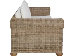 vidaXL 2-Sitzer-Sofa mit Kissen Natur Rattan* Sofas