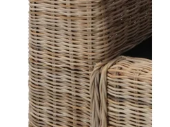 vidaXL 2-Sitzer-Sofa mit Kissen Natur Rattan* Sofas