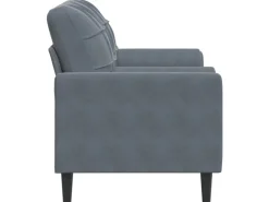 vidaXL 2-Sitzer-Sofa mit Zierkissen Dunkelgrau 140 cm Samt 2150046* Sofas