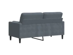 vidaXL 2-Sitzer-Sofa mit Zierkissen Dunkelgrau 140 cm Samt 2150046* Sofas