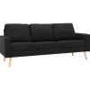 vidaXL 3-Sitzer-Sofa Schwarz Stoff Modell 4* Sofas