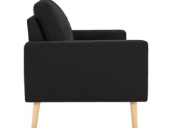 vidaXL 3-Sitzer-Sofa Schwarz Stoff Modell 4* Sofas