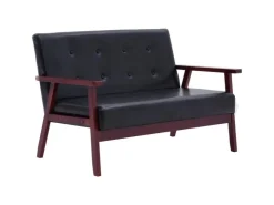 vidaXL 2-Sitzer-Sofa Schwarz Kunstleder Modell 1* Sofas