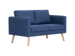vidaXL 2-Sitzer-Sofa Stoff Blau Modell 2* Sofas