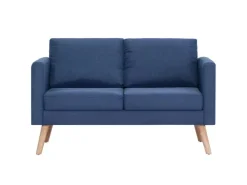 vidaXL 2-Sitzer-Sofa Stoff Blau Modell 2* Sofas