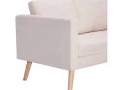vidaXL 2-Sitzer-Sofa Stoff Cremeweiß Modell 1* Sofas