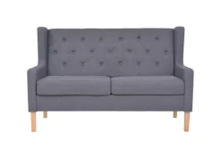 vidaXL 2-Sitzer-Sofa Stoff Grau* Sofas