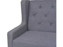 vidaXL 2-Sitzer-Sofa Stoff Grau* Sofas
