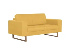 vidaXL 2-Sitzer-Sofa Stoff Gelb Modell 2* Sofas