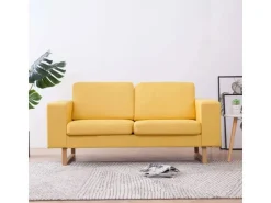 vidaXL 2-Sitzer-Sofa Stoff Gelb Modell 2* Sofas
