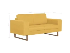 vidaXL 2-Sitzer-Sofa Stoff Gelb Modell 2* Sofas
