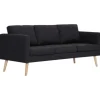 vidaXL 3-Sitzer-Sofa Stoff Schwarz Modell 1* Kissenbezüge|Sofas