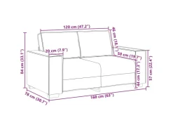 vidaXL Sofa-Set 3-Tlg Leinenmischgewebe 3324610
