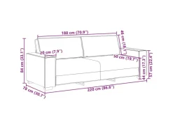 vidaXL Sofa-Set 3-Tlg Leinenmischgewebe 3324610