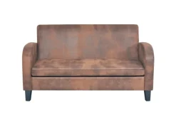 vidaXL Sofa-Set 2-Tlg Kunstleder in Wildleder-Optik Braun