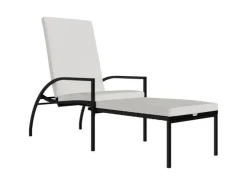 vidaXL Sonnenliege mit Fußhocker PE-Rattan 317629
