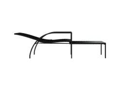 vidaXL Sonnenliege mit Fußhocker PE-Rattan 317629
