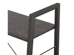 vidaXL Standregal mit 3 Böden Schwarz 56x35x108 cm