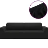 vidaXL Stretch Sofahusse 3-Sitzer Schwarz Polyester-Jersey