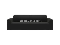 vidaXL Stretch Sofahusse 3-Sitzer Schwarz Polyester-Jersey