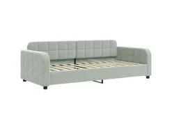 vidaXL Tagesbett Hellgrau 90x200 cm Samt1851836