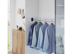 vidaXL Teleskop-Kleiderstangen 2 Stk Silbern 58-100 cm 344373* Garderoben