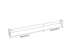 vidaXL Teleskop-Kleiderstangen 2 Stk Silbern 58-100 cm 344373* Garderoben