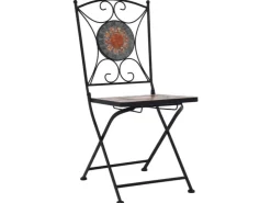 vidaXL 3-Tlg Bistro-Set Mosaik Keramik Orange Grau 279691* Mosaik