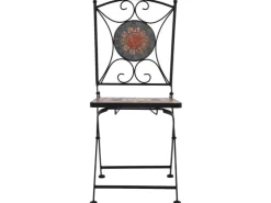 vidaXL 3-Tlg Bistro-Set Mosaik Keramik Orange Grau 279691* Mosaik