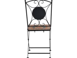 vidaXL 3-Tlg Bistro-Set Mosaik Keramik Orange Grau 279691* Mosaik