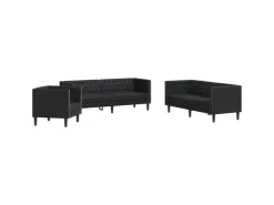 vidaXL 3-Tlg Chesterfield-Sofa-Set Kunstleder 3209267* Sofas