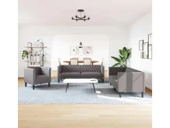 vidaXL 3-Tlg Chesterfield-Sofa-Set Kunstleder 3209270