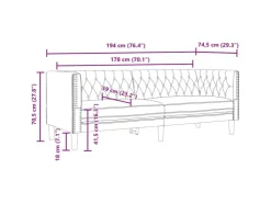 vidaXL 3-Tlg Chesterfield-Sofa-Set Kunstleder 3209270